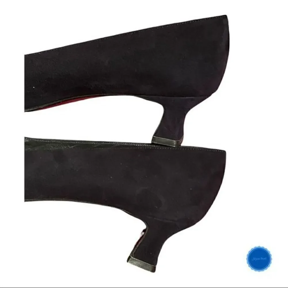 STUART Weitzman Black Bow Pumps